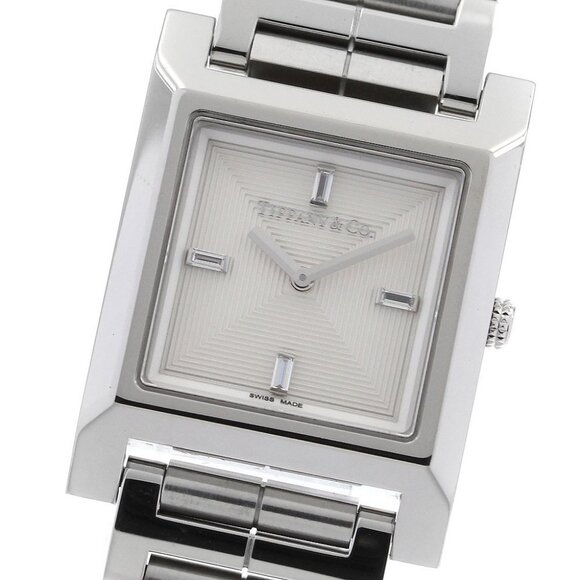 TIFFANY&Co. 1837 Makers 22mm Square Watch 67460413 Quartz Ladies Watch_900131